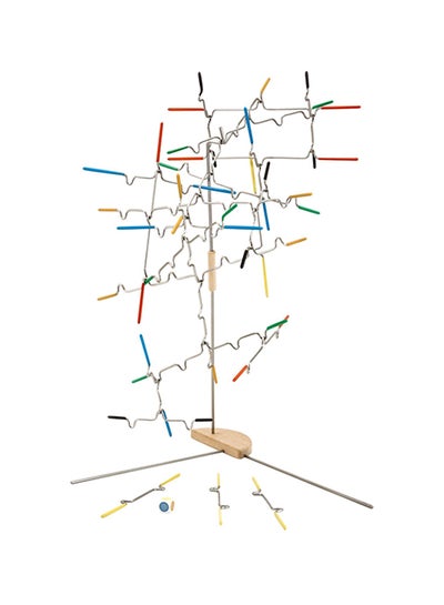 Melissa & Doug Suspend Family Game – Balance Game with 24 Colorful Rods, Spinner & Wooden Base – STEM Game for Ages 8 to Adult – Award