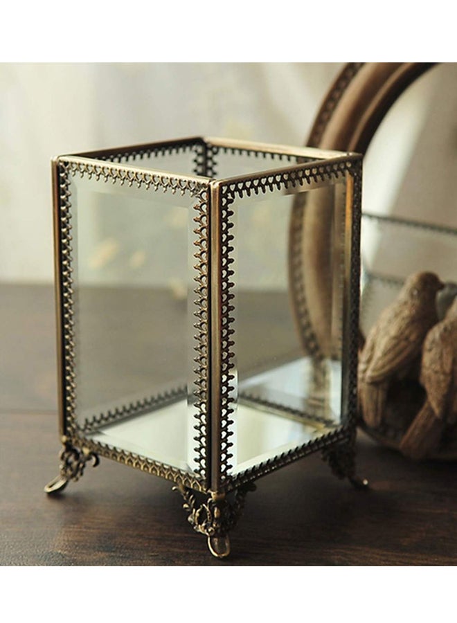 Make Up Storage With Free White Pearls Clear/Bronze 9 x 9 x 14centimeter - v1558974612/N25581718A_3