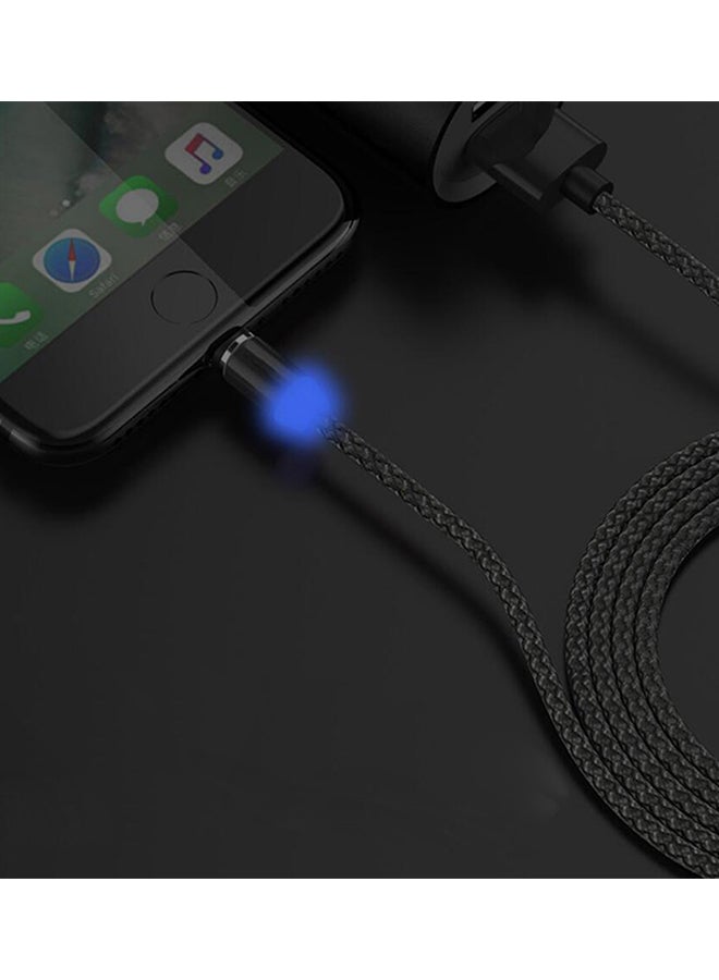 Generic - 3-In-1 Magnetic And Lightning USB Charging Cable Black - Image 1