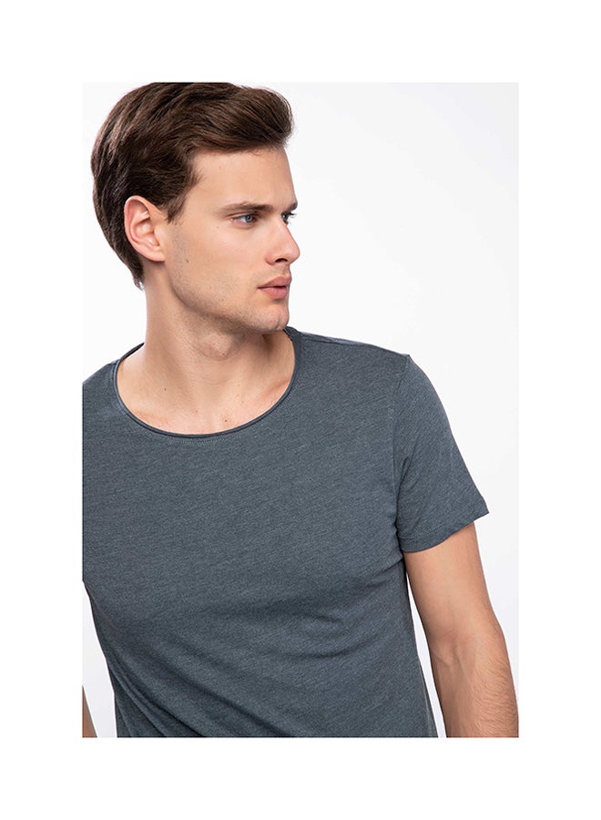 DeFacto Basic Slim Fit T-Shirt Green - Image 3