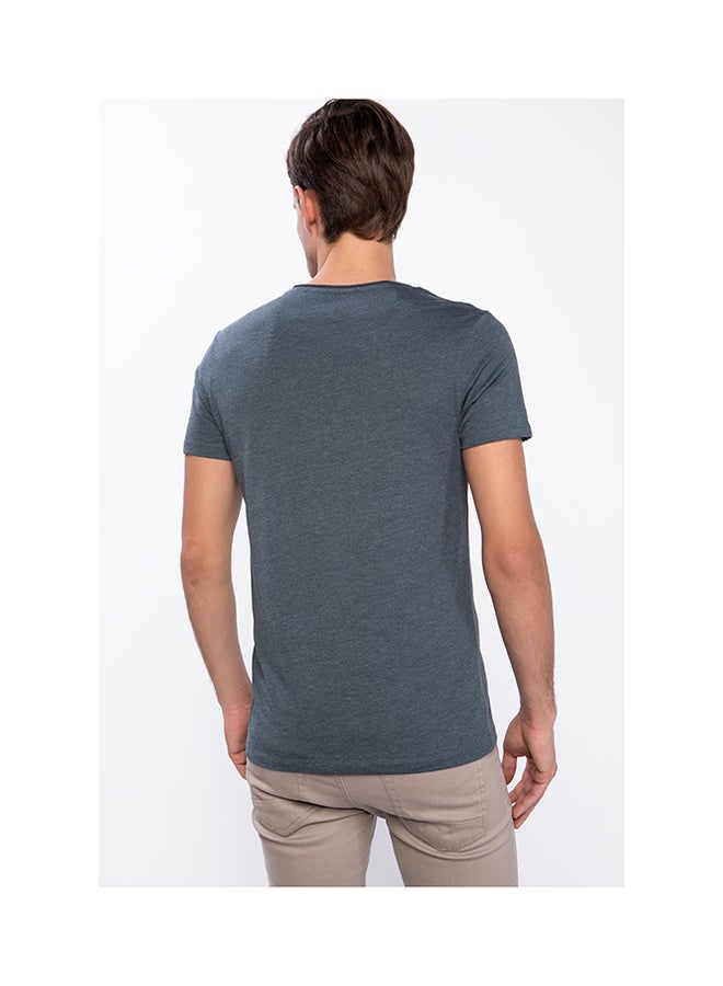 DeFacto Basic Slim Fit T-Shirt Green - Image 4