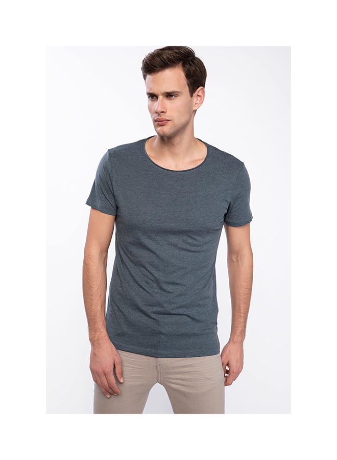 DeFacto Basic Slim Fit T-Shirt Green - Image 1