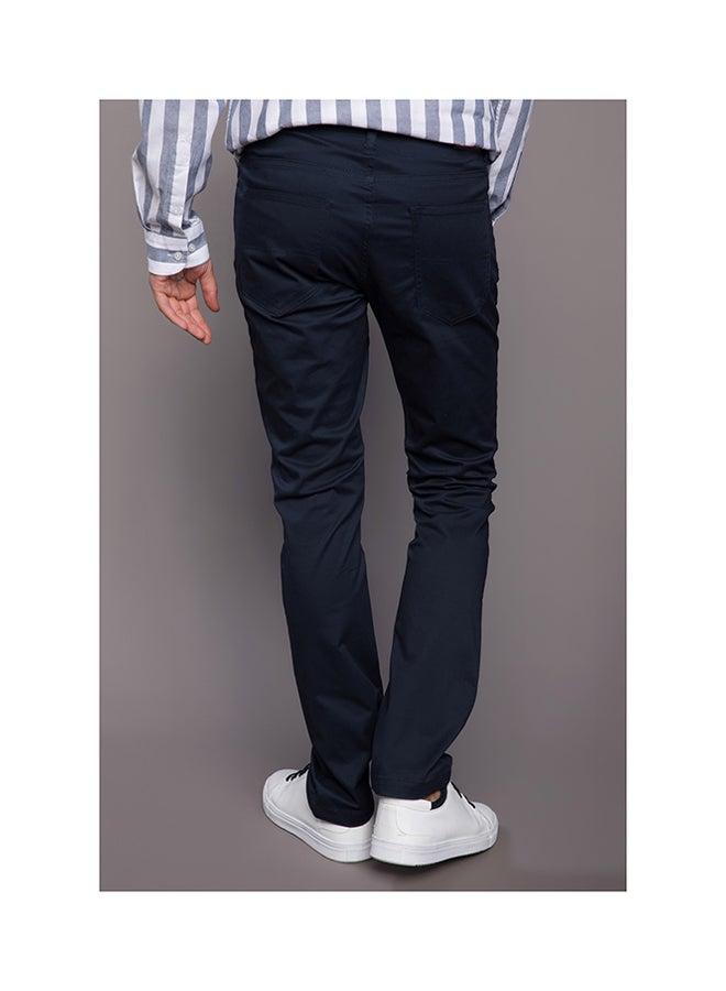 ديفاكتو بنطال تشينو بقصة ضيقة برونو أزرق - Image 3