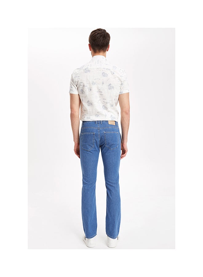 DeFacto Sergio Regular Fit Jeans Mid Blue - Image 2