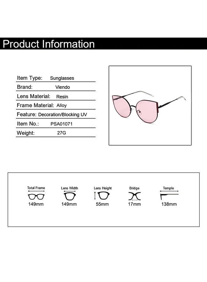 Viendo Women's Anti UV Cat Eye Frame Sunglasses - Lens Size: 55 mm - Image 3
