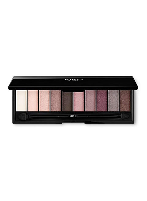 10 Shades Eyeshadow Palette With Double Ended Applicator Rose 01