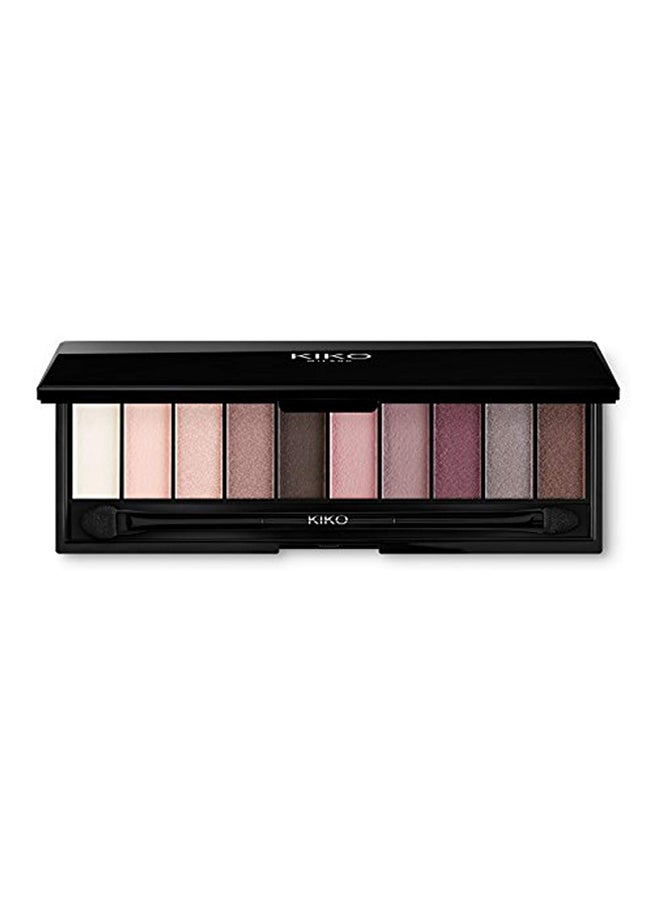 10 Shades Eyeshadow Palette With Double Ended Applicator Rose 01