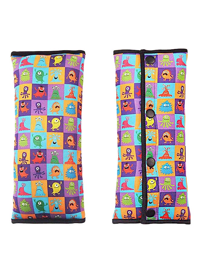 Happy Hop - 2-Pads Sleepy Head Monster Seatbelt Pillow Set - Image 1