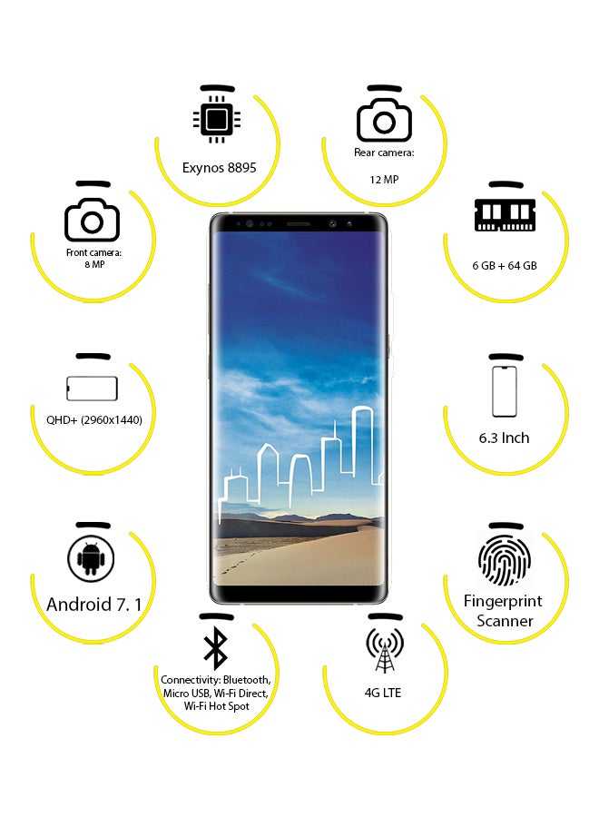 Samsung - Galaxy Note8 Dual SIM Maple Gold 64GB 4G LTE - Image 1