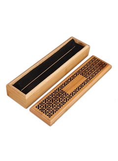 boscage Wooden Incense Stick Burner Case Storage Box Brown 23.8 x 5.8 x 4.5cm  - Image 2