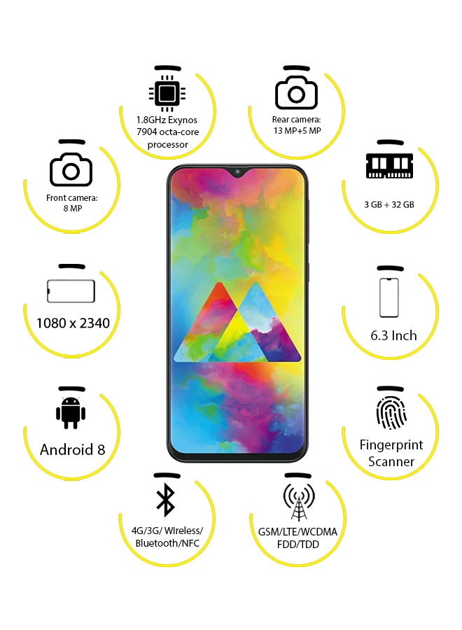 Samsung - Galaxy M20 Dual SIM Charcoal Black 32GB 3GB RAM 4G LTE - Image 1