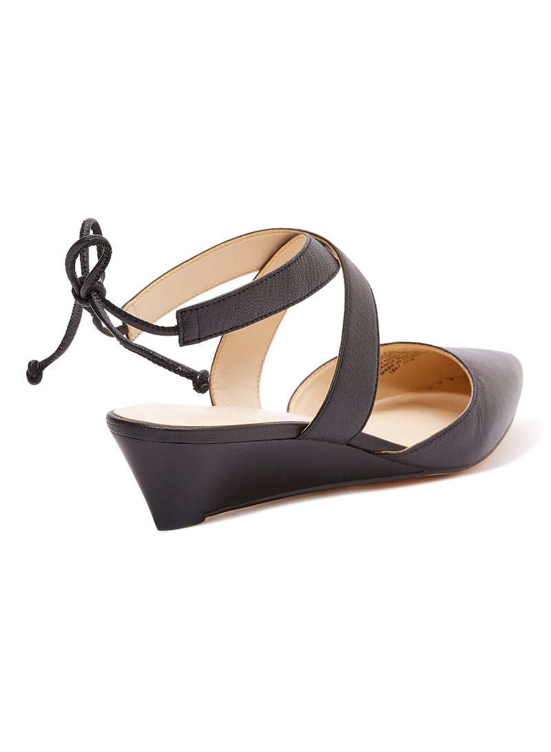 NINE WEST Elira Wedge Sandals Black - Image 2