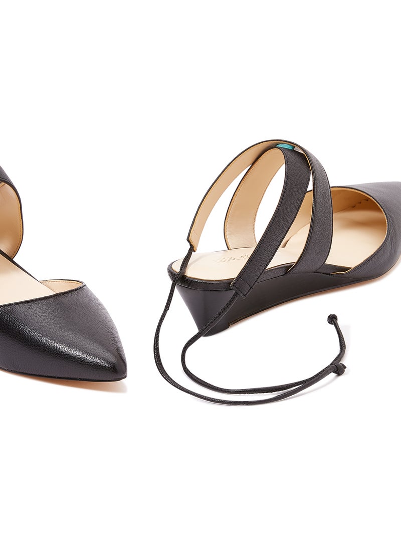 NINE WEST Elira Wedge Sandals Black - Image 4