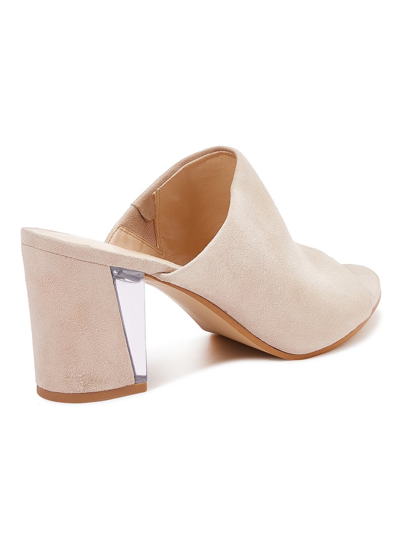 NINE WEST Gemily Mules Beige - Image 2