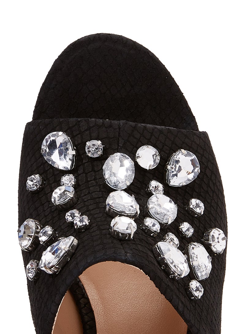 NINE WEST Gretten Sandals Black - Image 3