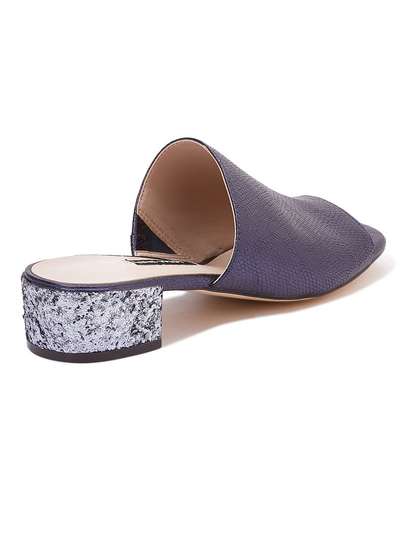 NINE WEST - Raydon Low Heel Mule Blue - Image 1