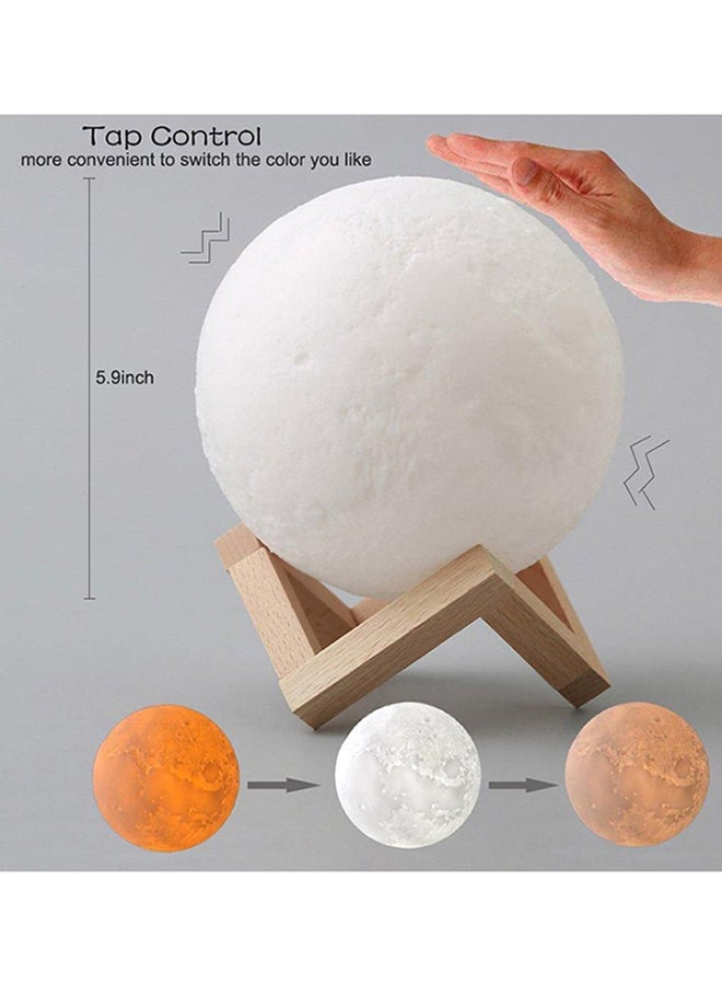 Beauenty 3D Print Moon Rechargeable Light White 5.9inch - Image 3