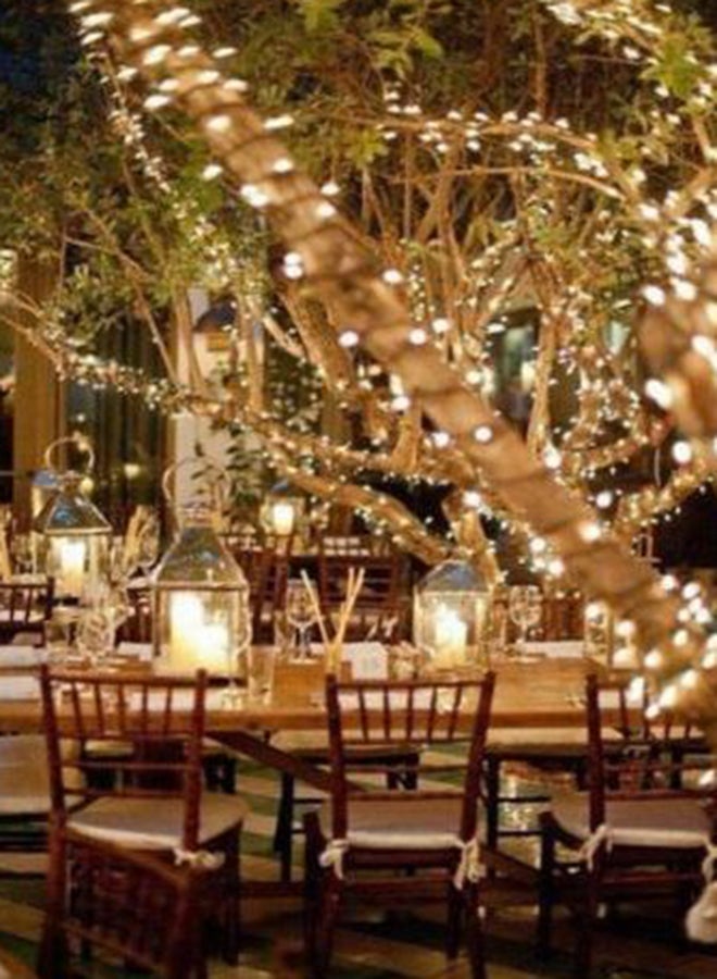 بيوينتي مجموعة مصابيح رقيقة للزينة مكونة من قطعتين وتحتوي على 50 مصباح LED أبيض دافئ 2متر - Image 3