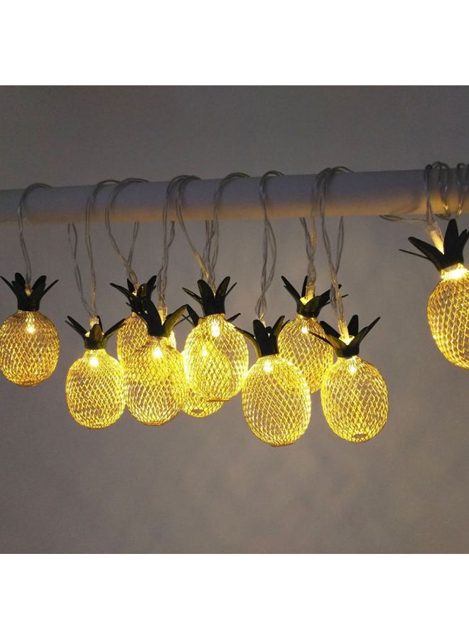 بيوينتي شريط إضاءة على شكل أناناس مزود بـ10 لمبات LED أصفر/ أخضر - Image 3