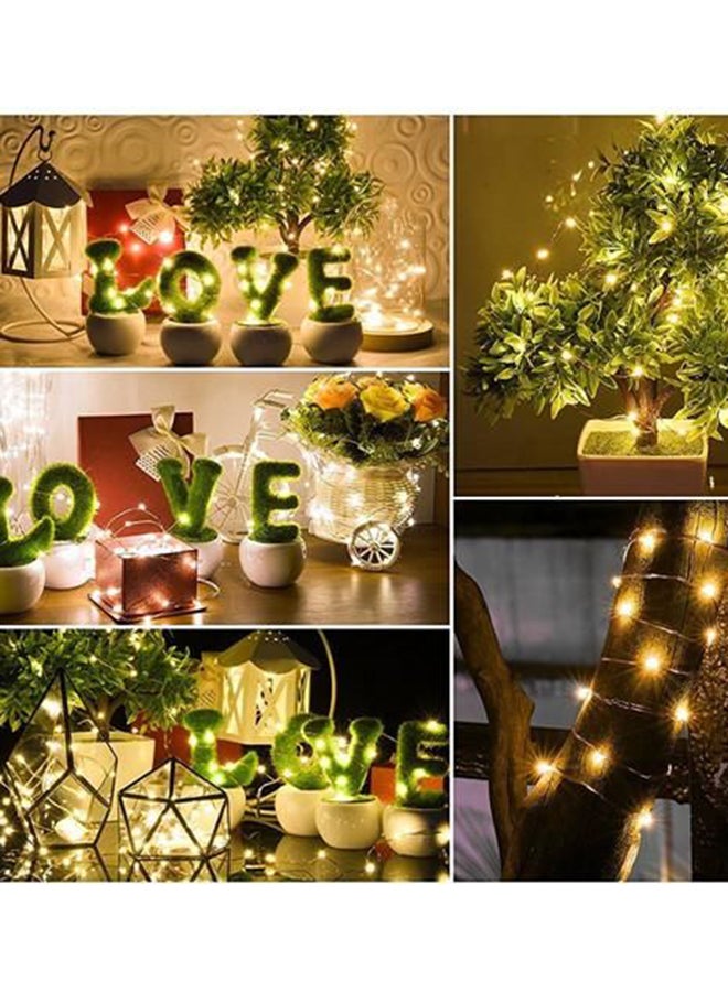 Beauenty Copper Wire String Light For Christmas Yellow Yellow - Image 2
