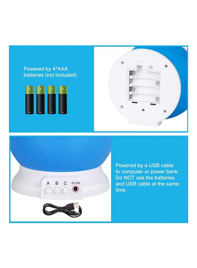 بيوينتي مصباح LED ليلي بتصميم قمر ونجوم متعدد الألوان 13 x 13سم - Image 3