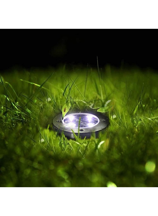 بيوينتي مصباح أرضية يعمل بالطاقة الشمسية من 4 لمبات LED، عبوة من 4 قطع أبيض 7x14سم - Image 2