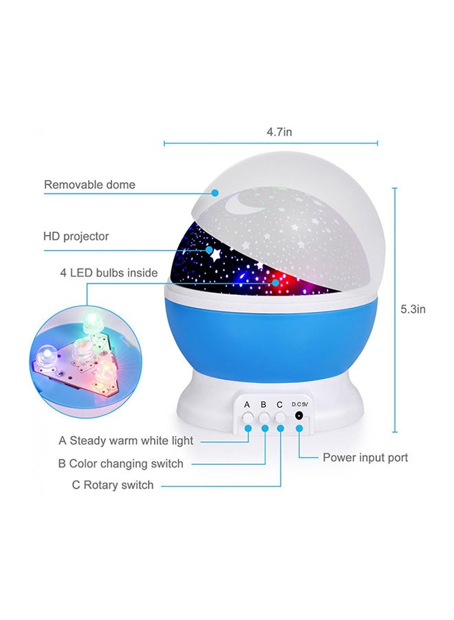 بيوينتي مصباح LED ليلي بتصميم قمر ونجوم متعدد الألوان 13 x 13سم - Image 2