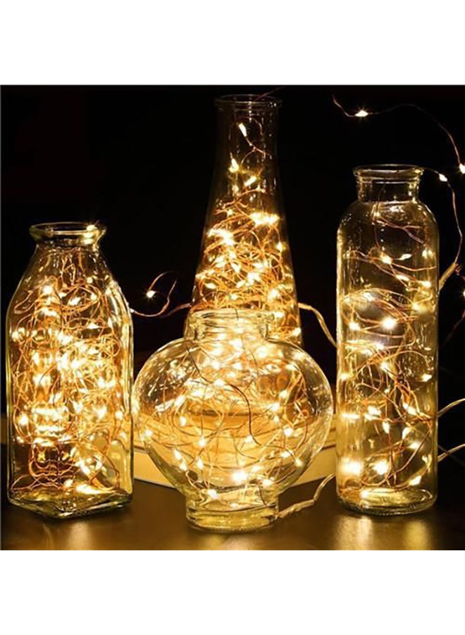 بيوينتي سلسلة مصابيح مكونة من 50 مصباح LED أصفر 3x19سم - Image 2