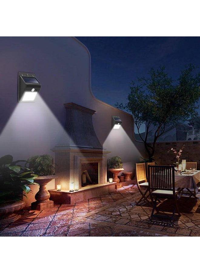 بيوينتي مصباح حائط مضاد للماء يعمل بالطاقة الشمسية ومزود بمستشعر حركة بـ8 مصابيح LED أسود/ أبيض 6 x 10سم - Image 3