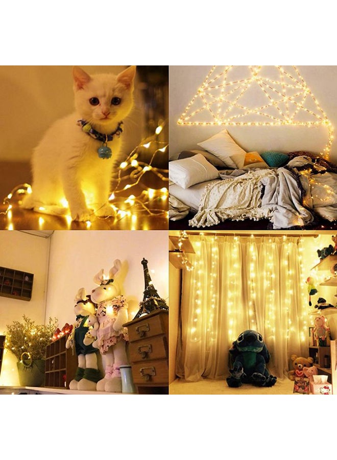 Beauenty - 2 Pack 50 LED String Fairy Light For Christmas Yellow 5x15cm Yellow 5x15cm - Image 1