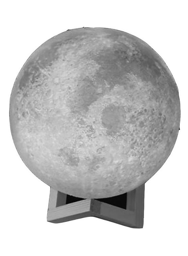 بيوينتي مصباح LED على شكل قمر بتصميم ثلاثي الأبعاد مزود بمنفذ USB أبيض/بيج 19سم - Image 2