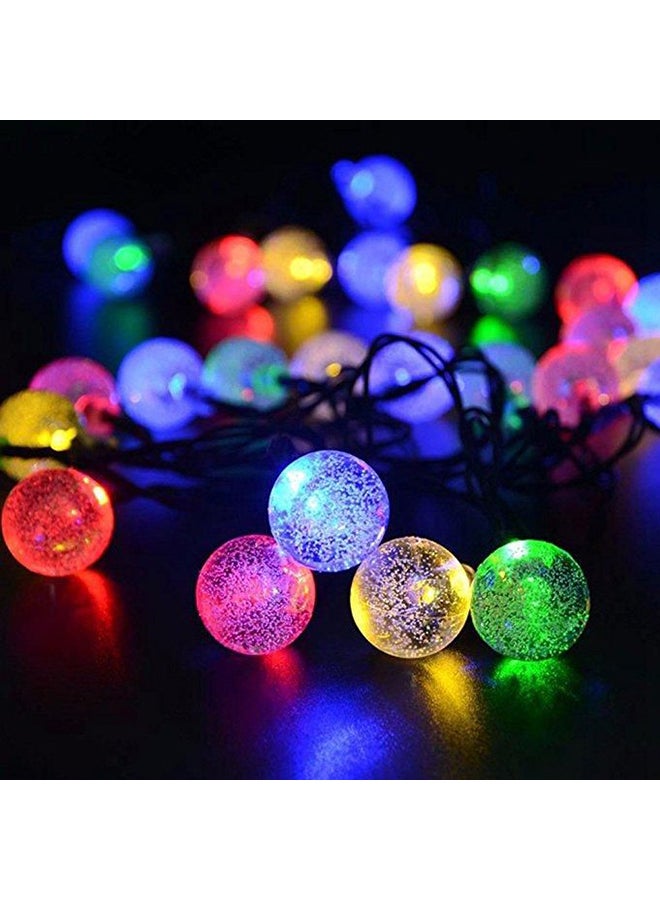 بيوينتي شريط إضاءة LED بشكل كرات من الكريستال يعمل بالطاقة الشمسية مكون من 30 مصباح متعدد الألوان - Image 2