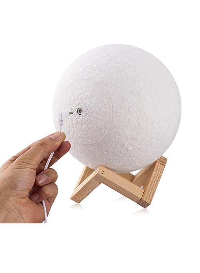 Beauenty 3D USB LED Moon Lamp With Stand And Cable Beige/Brown 17cm  - Image 2