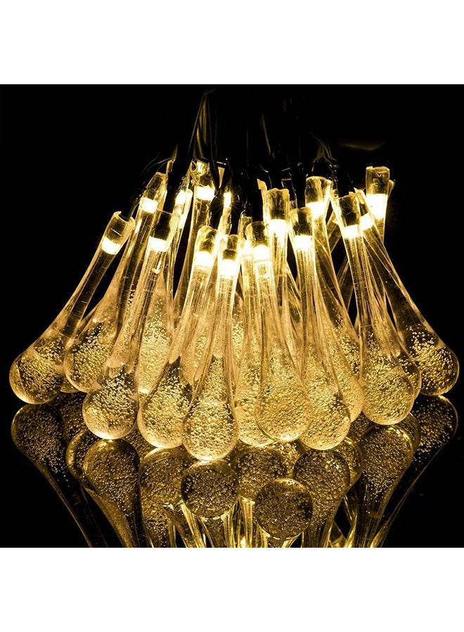 بيوينتي شريط إضاءة LED بشكل قطرات مطر مكون من 20 قطعة أصفر - Image 2
