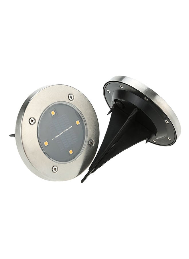 Beauenty 4-Piece Solar Powered Pathway Outdoor Lamp Set Black/Silver/Grey 12 x 13cm - Image 2