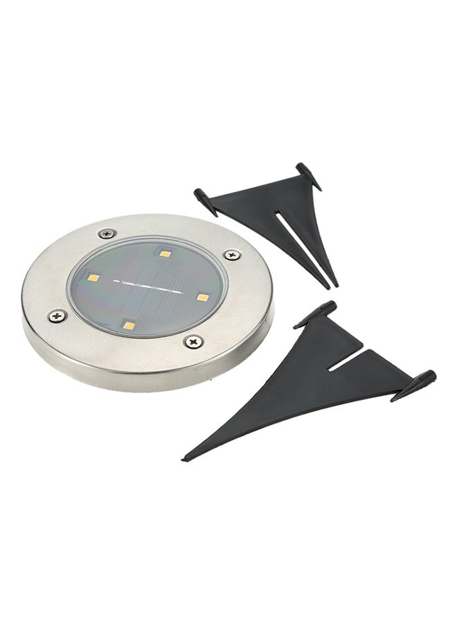 Beauenty 4-Piece Solar Powered Pathway Outdoor Lamp Set Black/Silver/Grey 12 x 13cm - Image 4