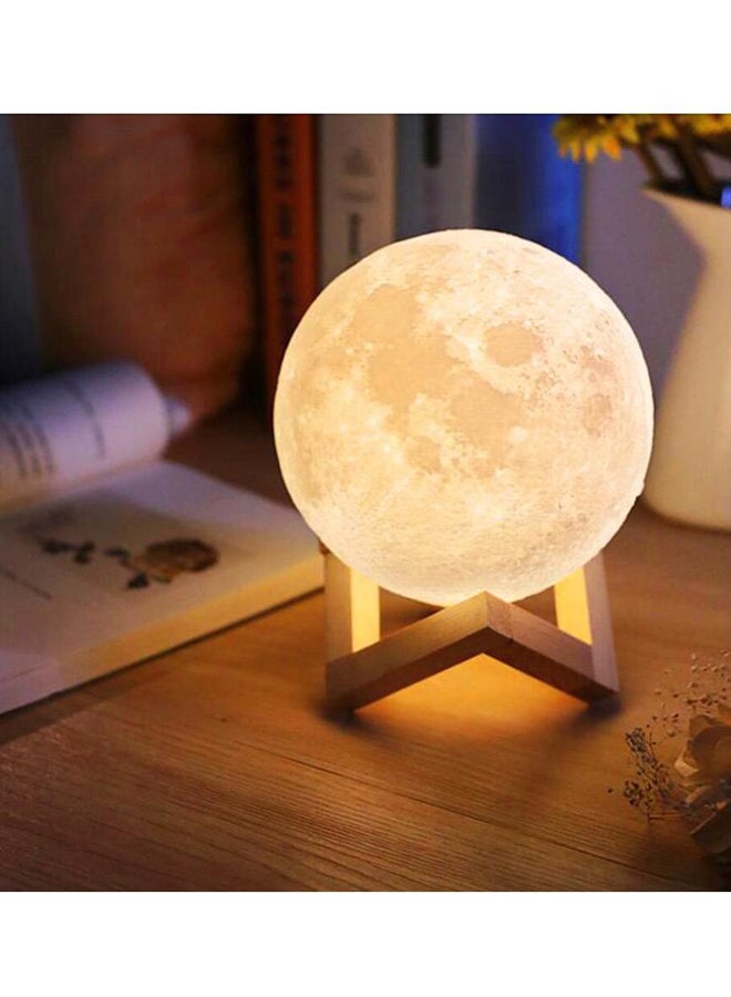 Beauenty - 3D USB LED Moon Lamp With Stand Beige/Brown - Image 1