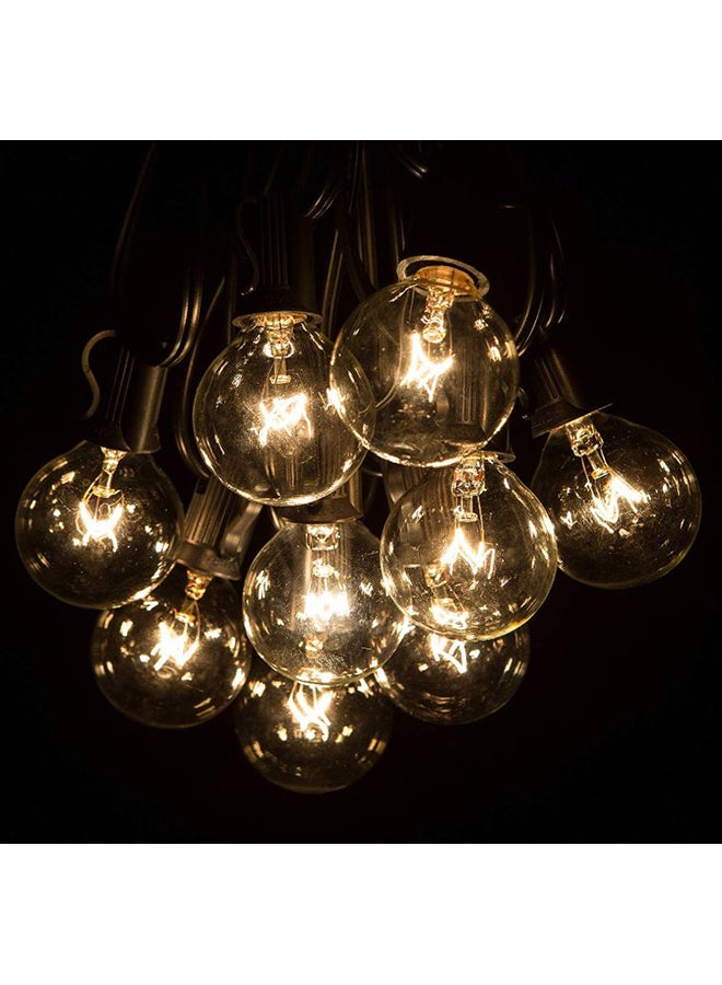 بيوينتي سلسلة مصابيح G40 بتصميم كروي مكونة من 25 مصباحاً بطول 25 قدماً ذهبي/شفاف/أسود 8متر - Image 2