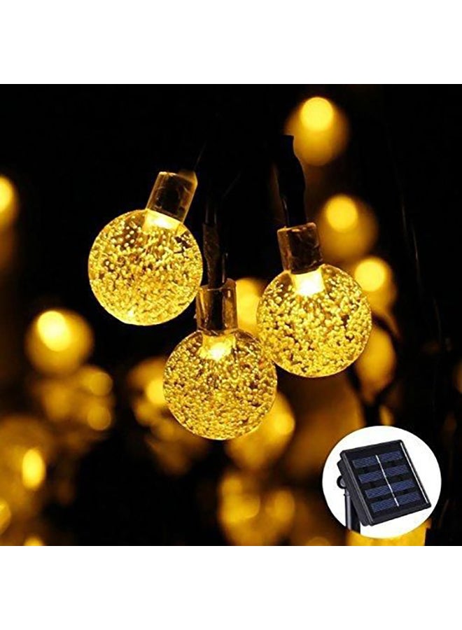 بيوينتي شريط إضاءة يعمل بالطاقة الشمسية ومكون من 30 مصباحاً للاحتفالات ذهبي/ أسود 8x19سم - Image 3