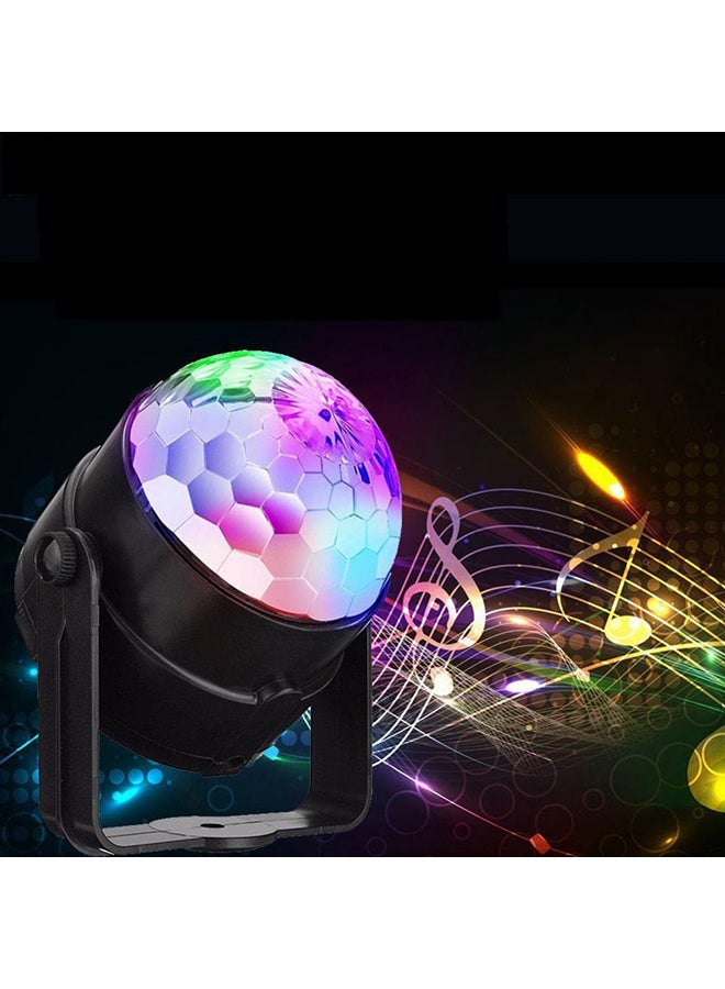 Sound Activated Disco Lamp Multicolour 11 x 11cm
