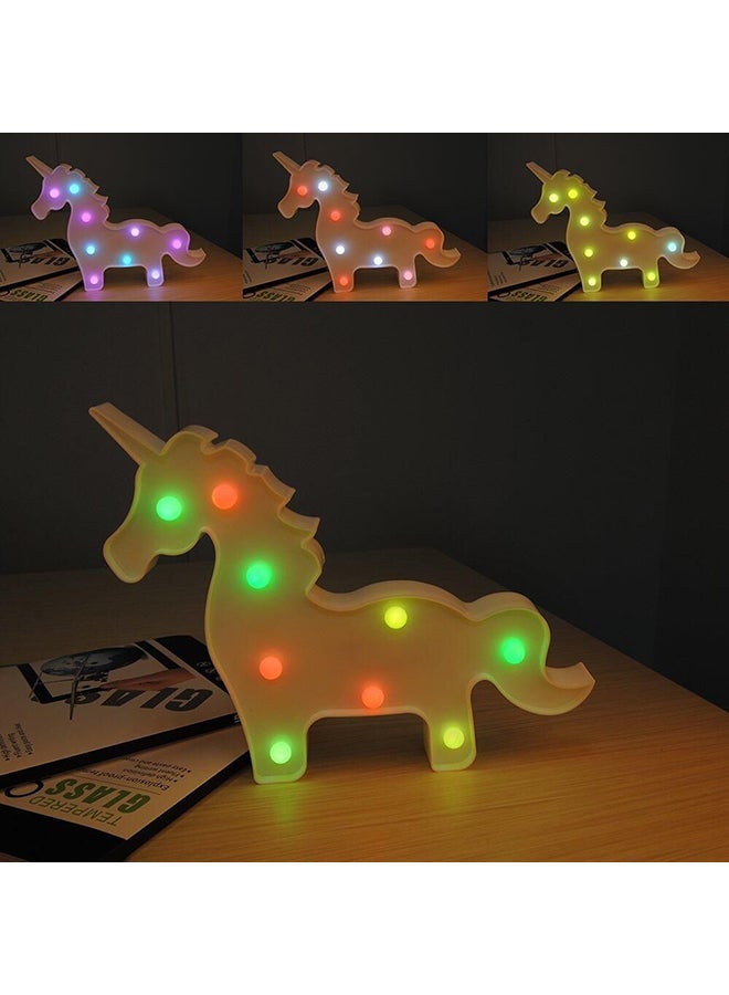 Beauenty 3D Unicorn Cute Animal Lamp Multicolour 4x34cm  - Image 3