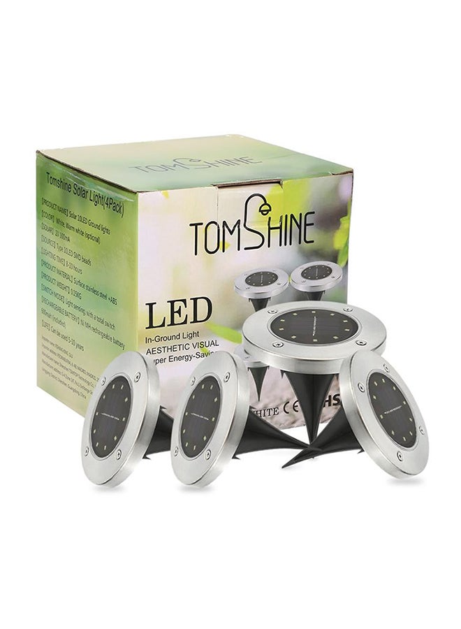 Beauenty 4-Piece Solar Powered Outdoor Light Set Black/Silver 13 x 15cm - Image 3