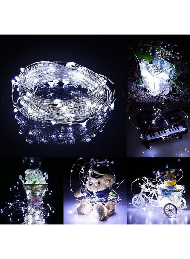 Beauenty 200 LED Solar Powered String Light For Christmas White/Black 5x36centimeter White/Black 5x36cm - Image 3