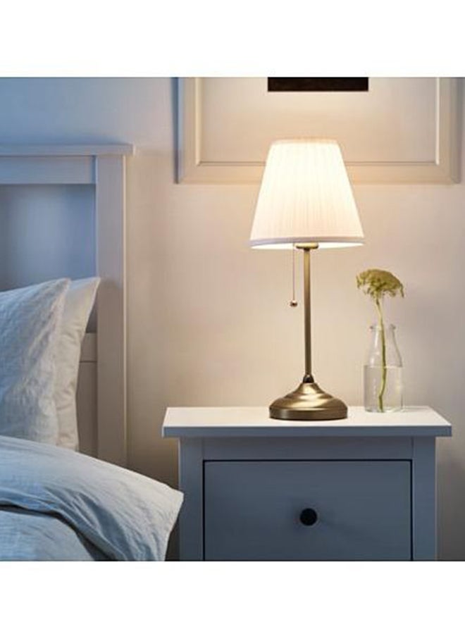 Beauenty Stainless Steel Table Lamp White/Gold 2x15cm - Image 2