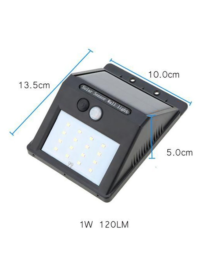 بيوينتي مصباح حائط خارجي يعمل بالطاقة الشمسية أسود/ أبيض 13.21 x 10.41 x 5.59سم - Image 2