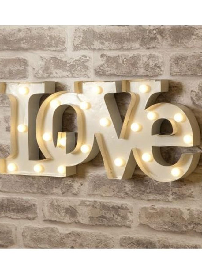 بيوينتي مصباح جداري LED على شكل حروف كلمة "LOVE" أبيض - Image 2