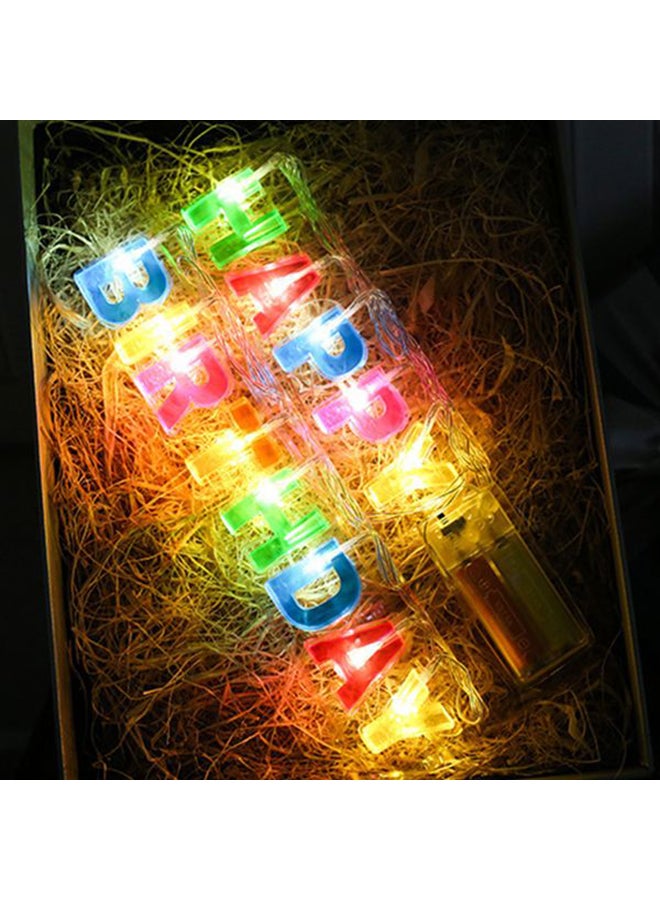 بيوينتي شريط إضاءة LED بتصميم عبارة "Happy Birthday" متعدد الألوان 4x24سم - Image 2