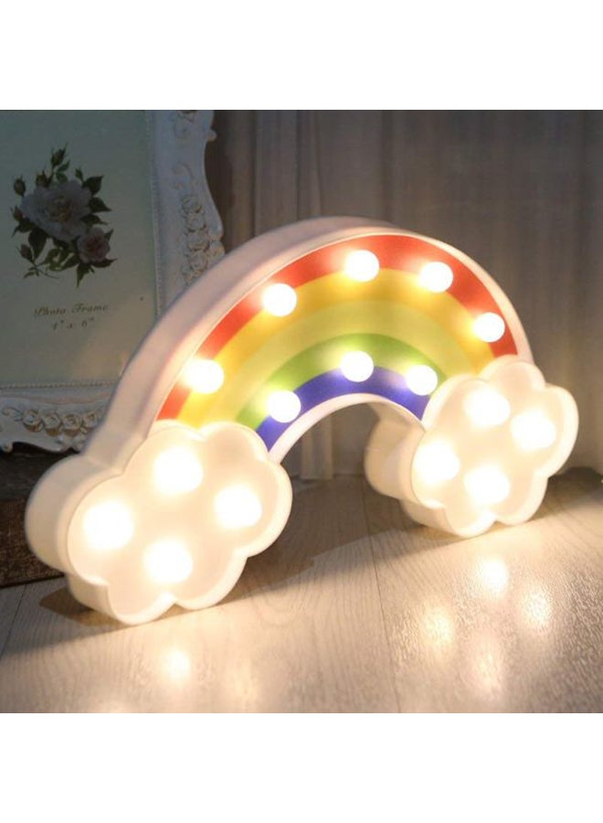 بيوينتي مصباح إضاءة ليلية LED على شكل قوس قزح وبضوء أبيض دافئ متعدد الألوان 5x12سم - Image 3