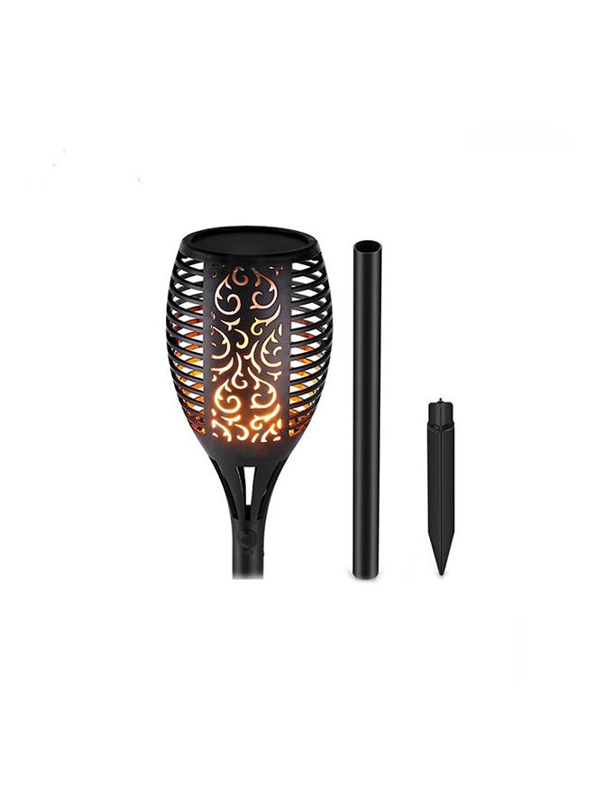 بيوينتي مصباح LED للحديقة بتصميم شعلةٍ متوهجةٍ يعمل بالطاقة الشمسية أسود 14 x 38سم - Image 2