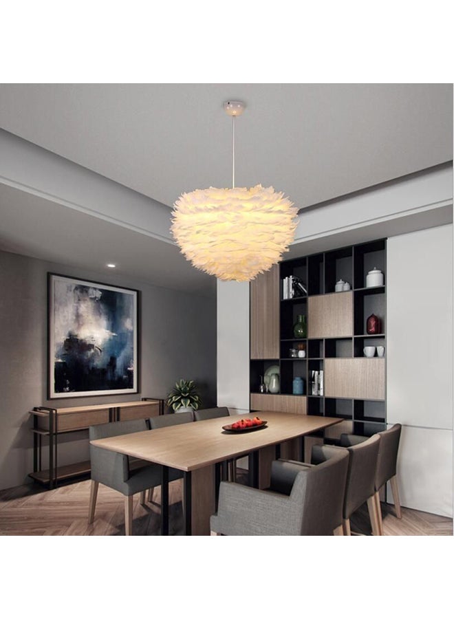 Beauenty Feather Ceiling Pendant Light Yellow 10x18cm  - Image 1